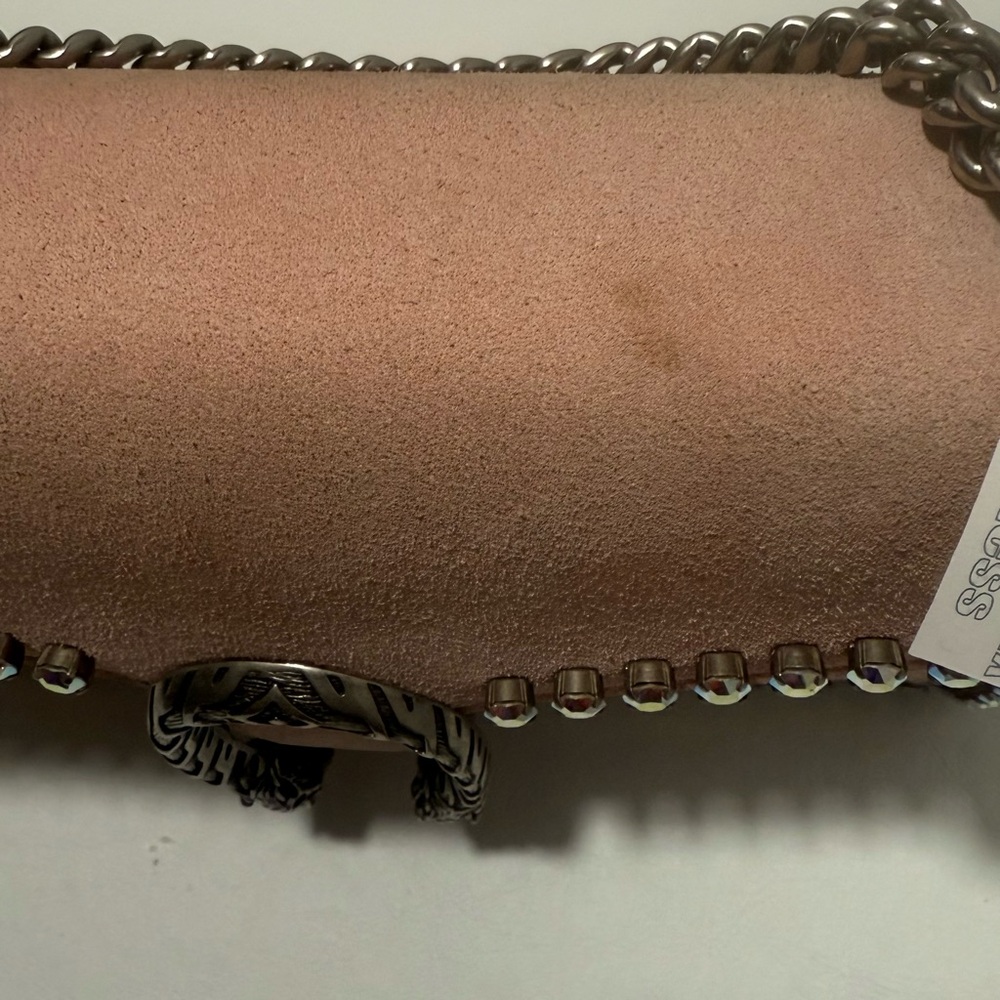 Gucci Dionysus Pink Suede Crystal Studded Chain Shoulder Bag - Picture 8 of 8